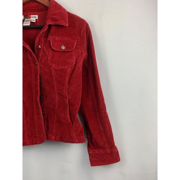 Live A Little Womens Red Corduroy Jacket Medium - Picture 3 of 5